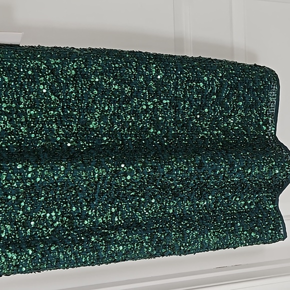 Mac DuggalSequined Short Sleeve Wrap Over Cocktail Dress - Picture 6 of 6